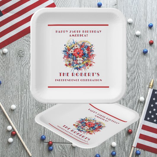 アメリカ250歳の誕生日 アメリカのお祝い ペーパープレート