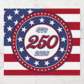 アメリカ250歳の誕生日 アメリカ国旗 スパークリングワインラベル (シングルラベル)