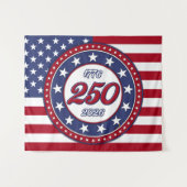 アメリカ250歳の誕生日 アメリカ国旗 タペストリー (正面(横))