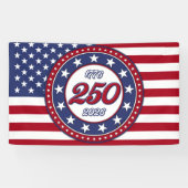 アメリカ250歳の誕生日 アメリカ国旗 横断幕 (横)