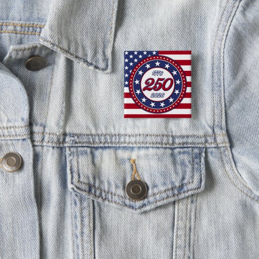 アメリカ250歳の誕生日 アメリカ国旗 缶バッジ (インサイチュ)