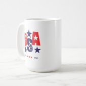 アメリカ250独立記念日 1776 - 2026 コーヒーマグカップ (正面左)