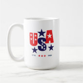 アメリカ250独立記念日 1776 - 2026 コーヒーマグカップ (左)