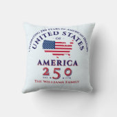アメリカ250統一された州愛国的記念ギフト クッション (裏面)