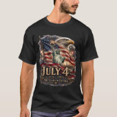 アメリカ250自由の鷲7月4日 Tシャツ (正面)