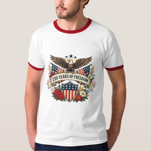 アメリカ250自由の鷲Tシャツ Tシャツ (正面)