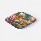 アメリカ250誕生日ホットドッグ ペーパープレート (傾斜あり)