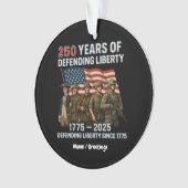 アメリカ250誕生日米国国旗の軍隊パレード オーナメント (正面)