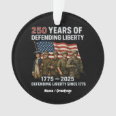 アメリカ250誕生日米国国旗の軍隊パレード オーナメント (正面)