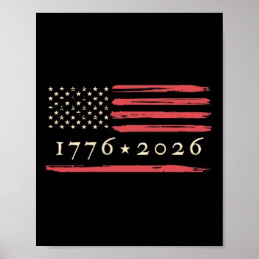アメリカ250誕生日1776-2026米国国旗250アイ ポスター (正面)