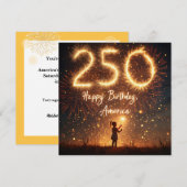アメリカ250誕生日BBQ 招待状 (正面/裏面)