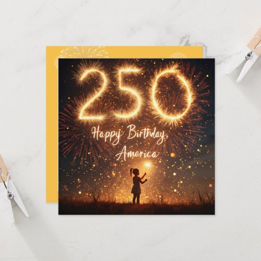 アメリカ250誕生日BBQ 招待状 (正面/裏面インサイチュ)