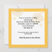 アメリカ250誕生日BBQ 招待状 (裏面)