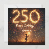 アメリカ250誕生日BBQ 招待状 (正面)