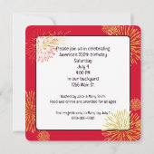 アメリカ250誕生祝い 招待状 (裏面)