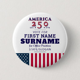 アメリカ250選挙運動候補者 缶バッジ