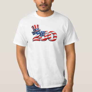 アメリカ250 アンクルサム ハット愛国Tシャツ Tシャツ