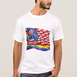 アメリカ250 プライドフラッグ メンズTシャツ Tシャツ