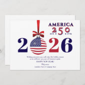 アメリカ250 愛国的なクリスマス 2025 スポンサー ドナー シーズンカード (正面/裏面)