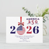 アメリカ250 愛国的なクリスマス 2025 スポンサー ドナー シーズンカード (スタンド正面)