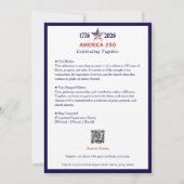 アメリカ250 愛国的な青 2026 カレンダーカーズ (裏面)