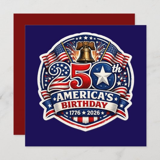 アメリカ250 招待状 (正面/裏面)