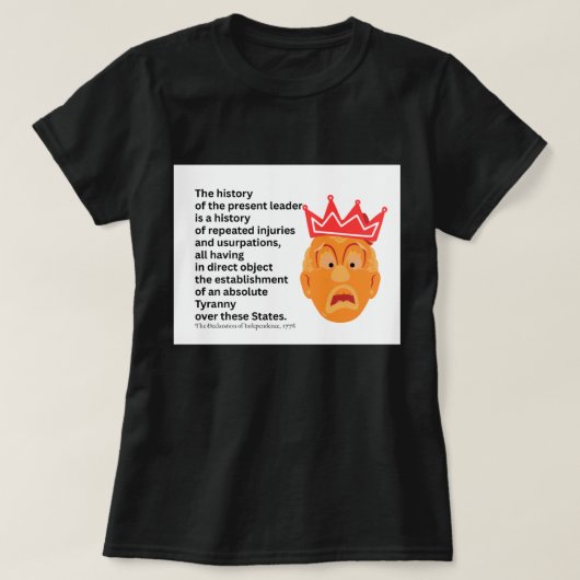 アメリカ250 独立宣言 暴政 Tシャツ (デザイン正面)