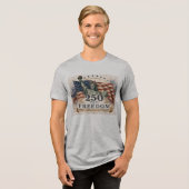 アメリカ250 - 自由の250年 独立記念日 トライブレンドＴシャツ (正面全面)
