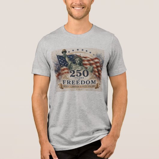 アメリカ250 - 自由の250年 独立記念日 トライブレンドＴシャツ (正面)