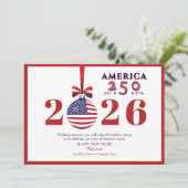 アメリカ250 赤い愛国的なクリスマス スポンサー ドナー シーズンカード (スタンド正面)