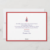 アメリカ250 赤い愛国的なクリスマス スポンサー ドナー シーズンカード (裏面)