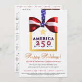 アメリカ250 赤い選挙キャンペーン2026カレンダー シーズンカード (正面/裏面)