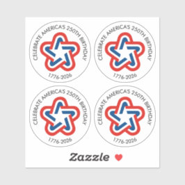 アメリカ250 - 1776-2026ヴィンテージスターデザイン シール