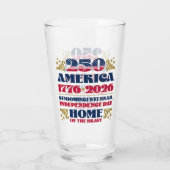 アメリカ250th独立記念日2026年ガラス杯 タンブラーグラス (裏面)