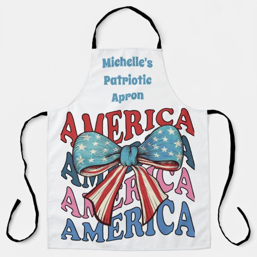 アメリカ4th 7月ビッグボウ エプロン (正面)