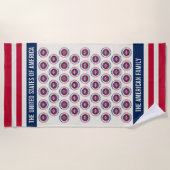 アメリカ50州州統一されたビーチタオル ビーチタオル (正面)