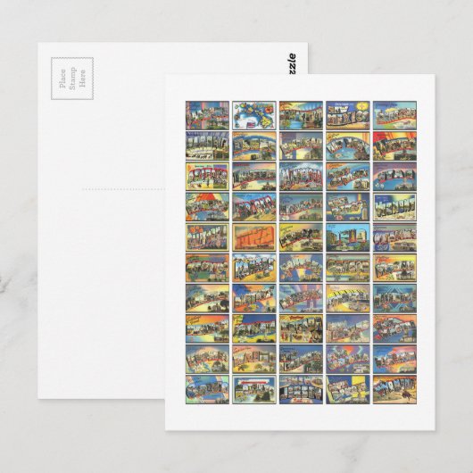 アメリカ50州 ポストカード (正面/裏面)