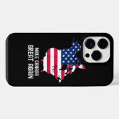 アメリカ51番目の州 カナダを再び偉大に iPhoneケース (裏面横)