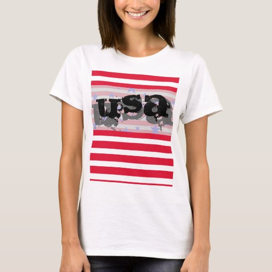 アメリカ7月4日愛国的Tシャツ Tシャツ (正面)