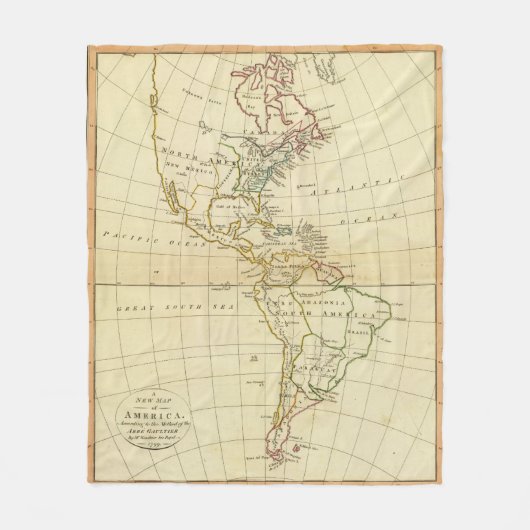 アメリカ7 2 フリースブランケット (正面)