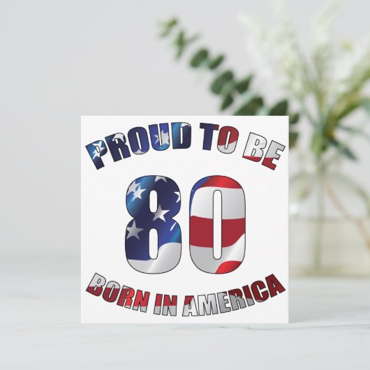 アメリカ80誕生日 カード (スタンド正面)