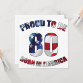 アメリカ80誕生日 カード (正面/裏面インサイチュ)