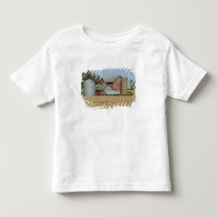 アメリカ、アイオワ州、フロエリッヒ:古い農場 トドラーTシャツ