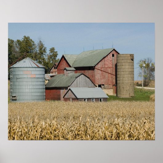 アメリカ、アイオワ、フローリッヒ：旧農場 ポスター (正面)