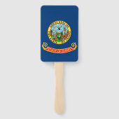 アメリカ・アイダホ州の旗を持つ手州のセット ハンドファン (裏面)