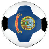 アメリカ・アイダホ州旗を持つ愛国的なサッカーボール サッカーボール (回転)