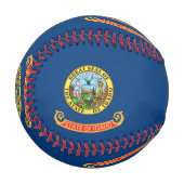 アメリカ・アイダホ州旗を持つ愛国野球 野球ボール (正面左)