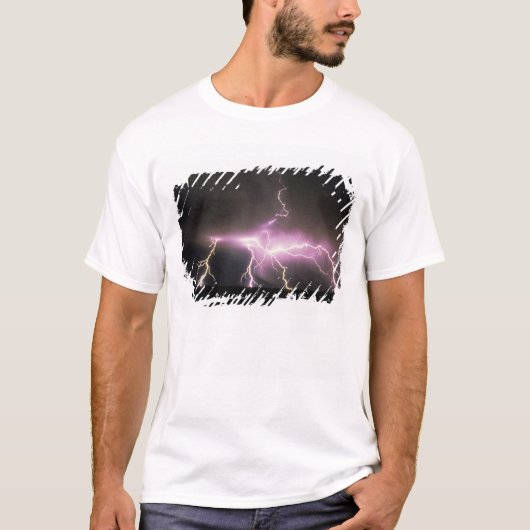 アメリカ、アイダホ州。稲妻 Tシャツ (正面)