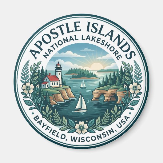 アメリカ アポッスル諸島国立湖岸地域 マグネット (正面)