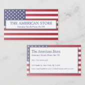 アメリカ/アメリカ店 – フラッグ・ビジネス・カード 名刺 (正面/裏面)